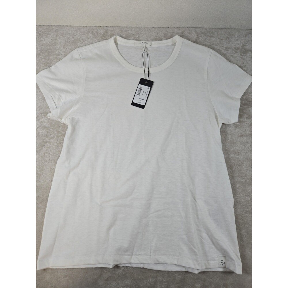 Rag & Bone Classic Jersey TShirt Men's Marge Cotton Stretch White